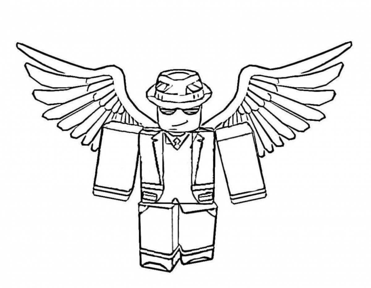 Roblox colorful coloring page