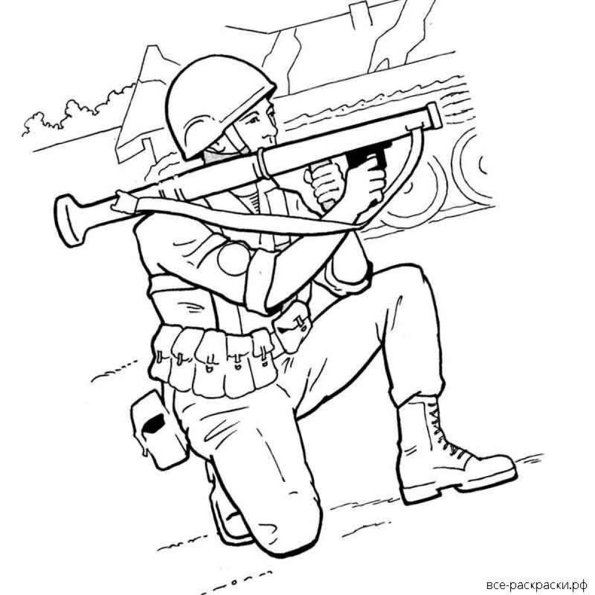 Fearless soldiers coloring pages