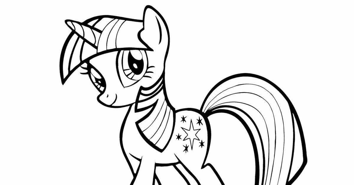 Adorable pony life coloring page