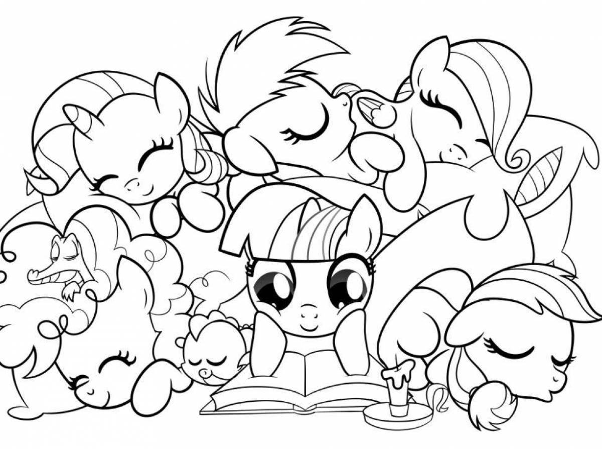 Coloring page magical life pony