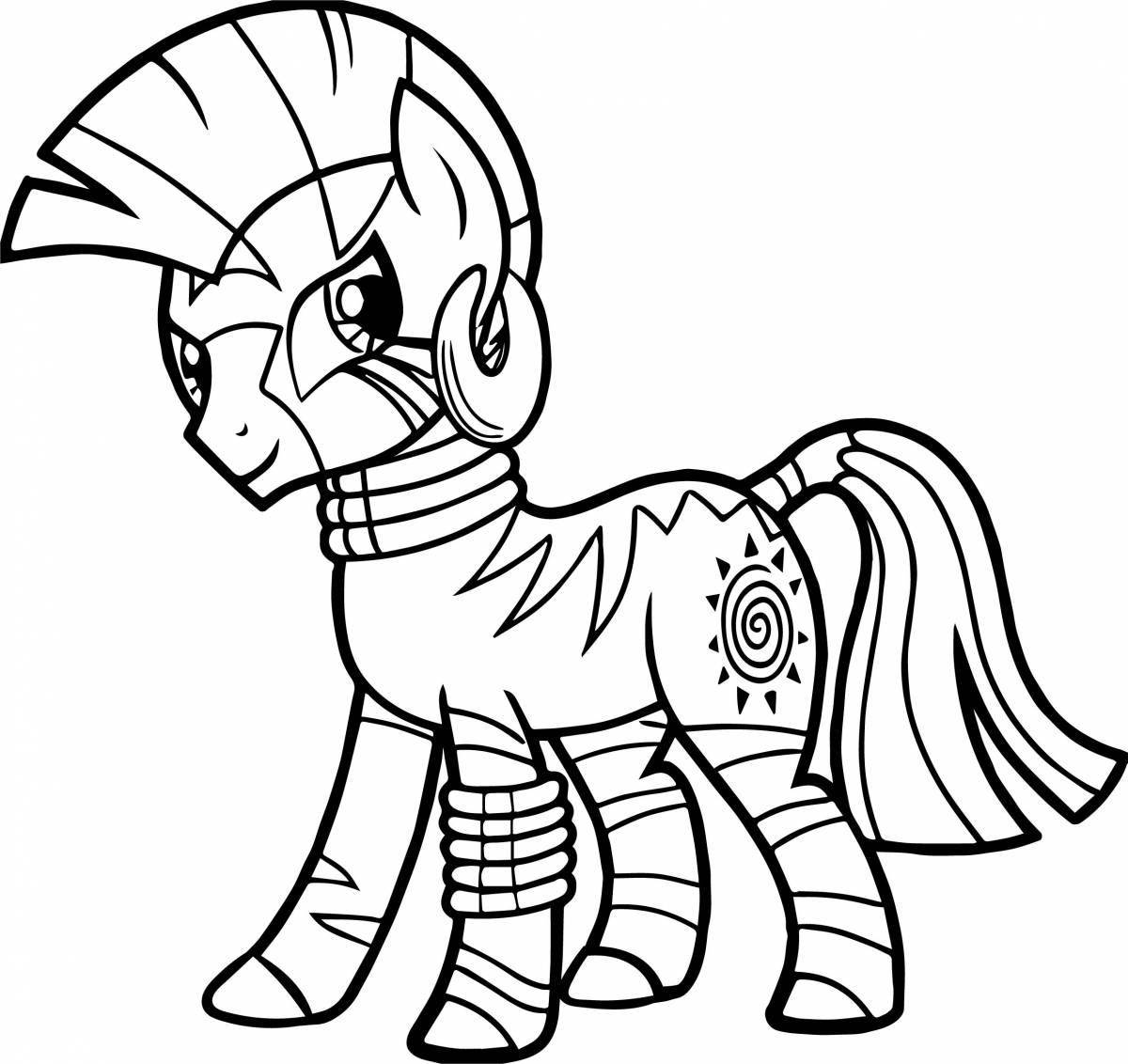 Bright pony life coloring page