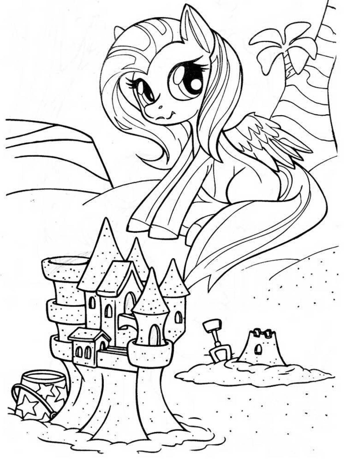 Glorious pony life coloring page