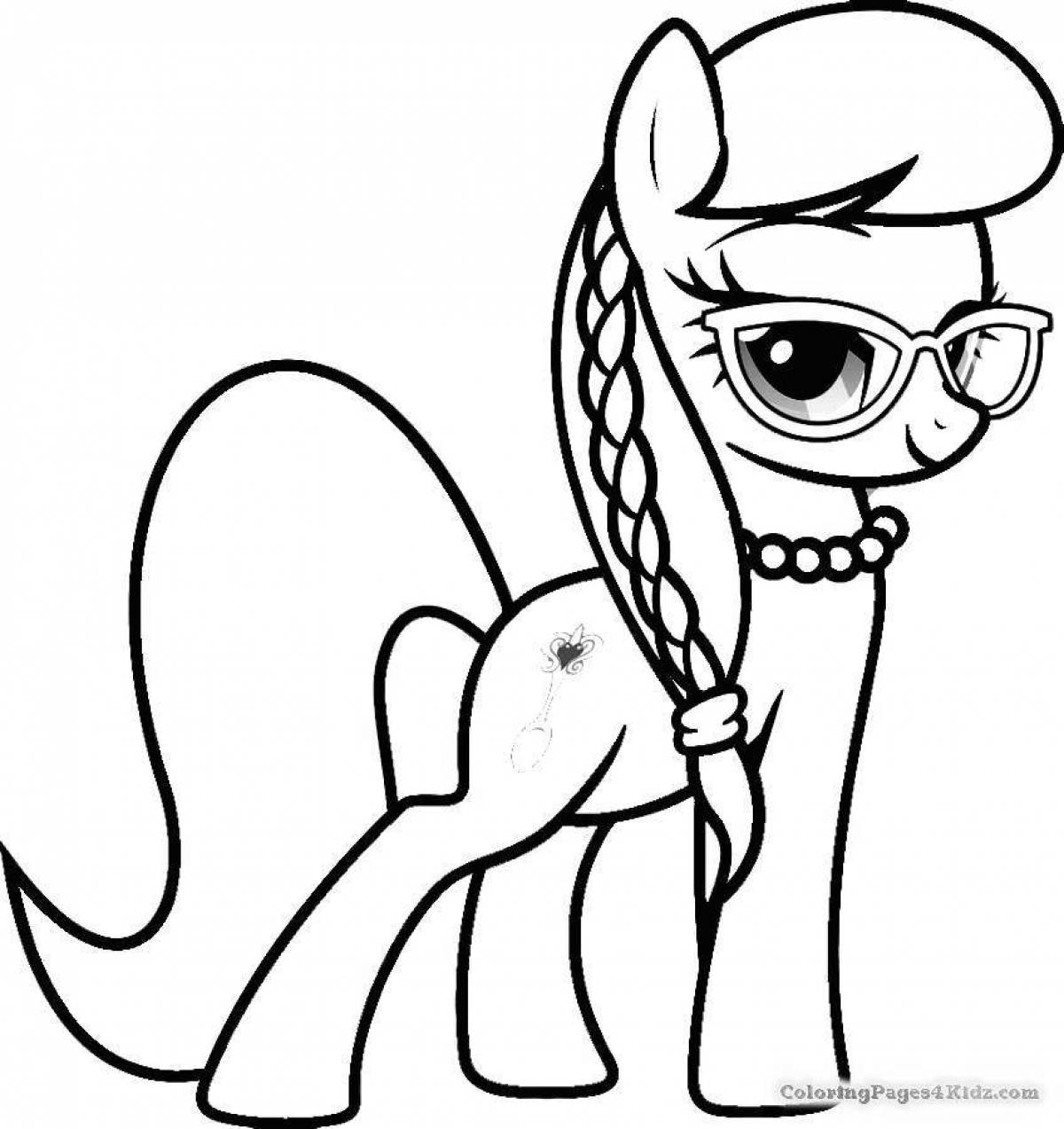 Playful pony life coloring page