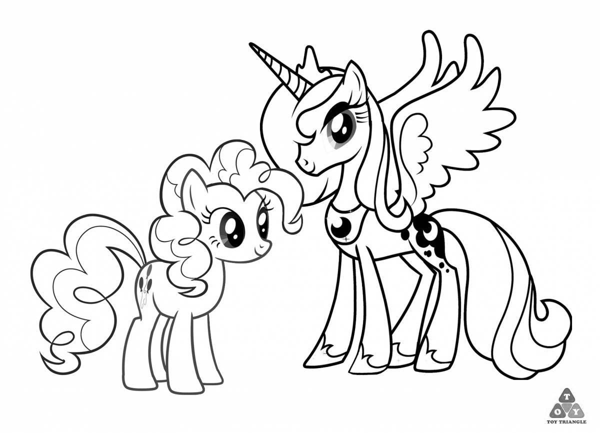 Coloring page the charming life of a pony