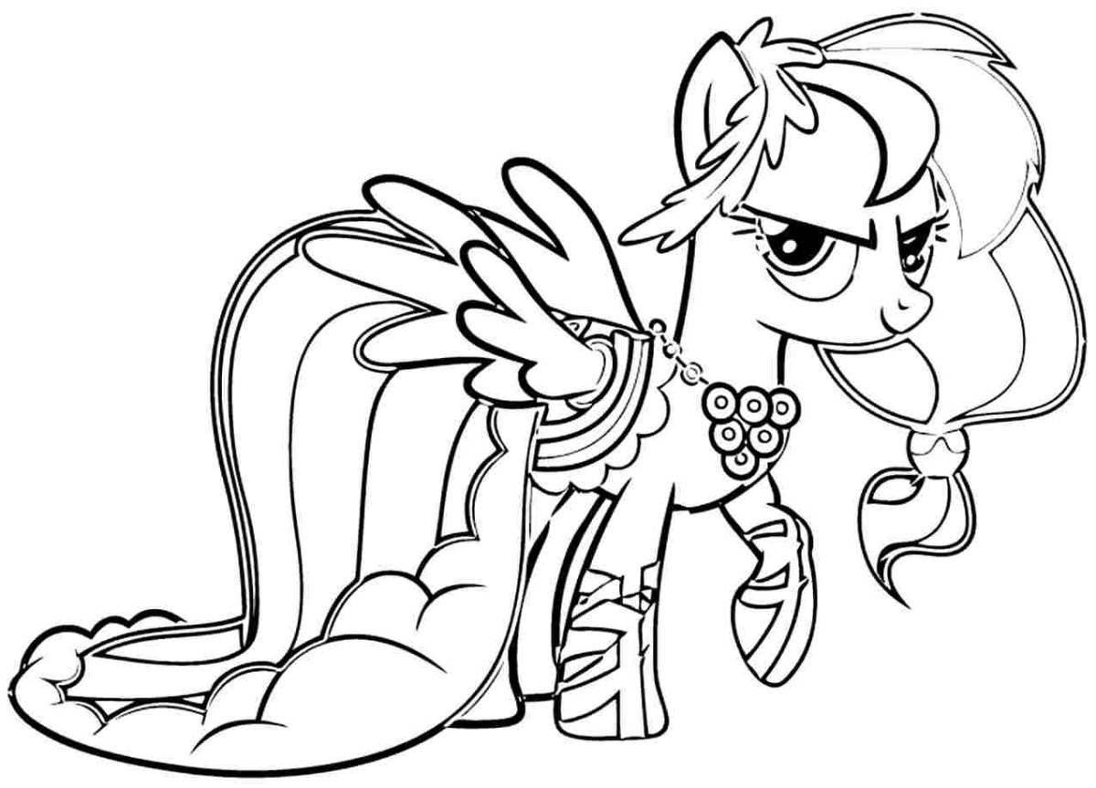 Lovely pony life coloring page
