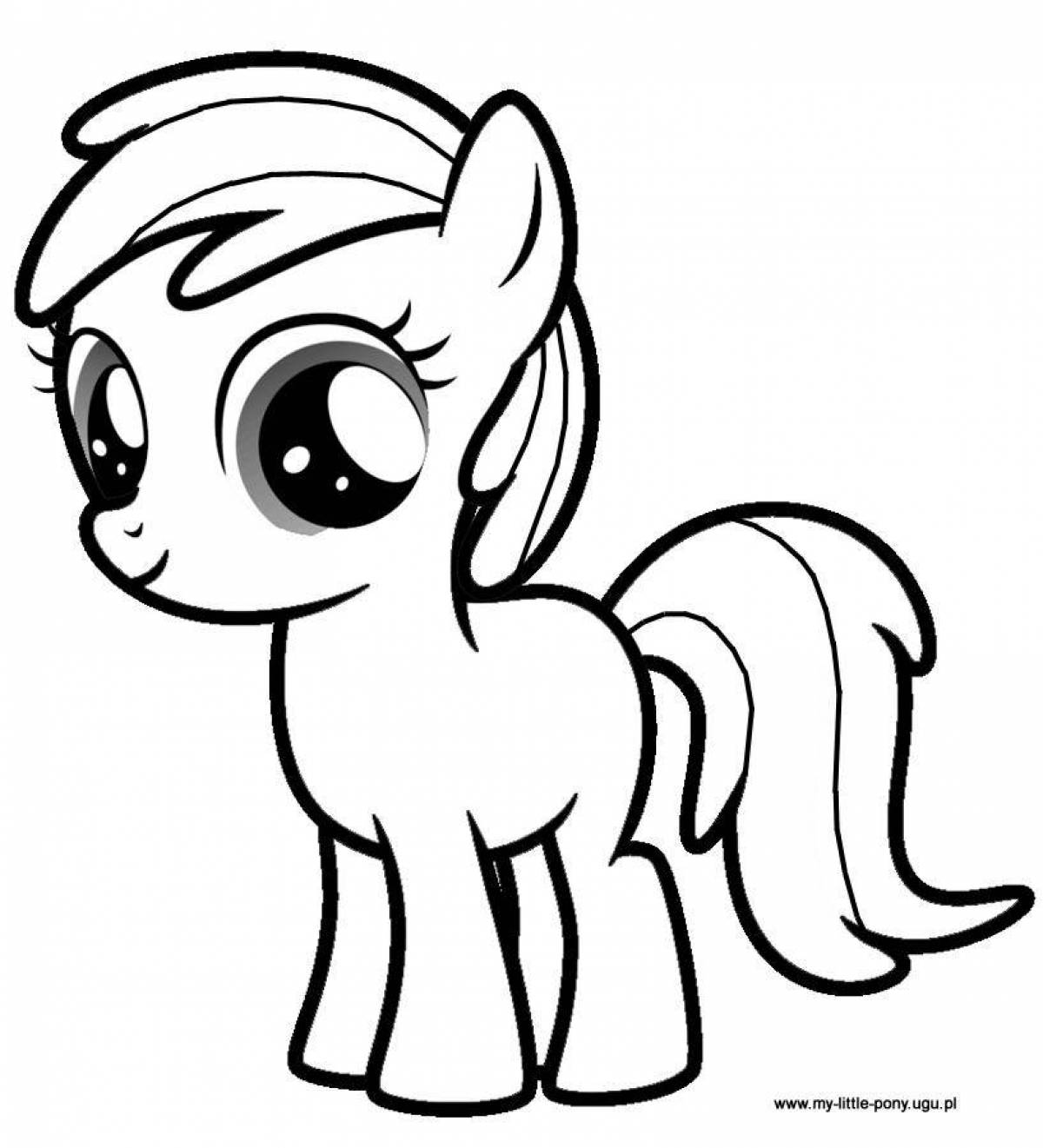 Brilliant pony life coloring page