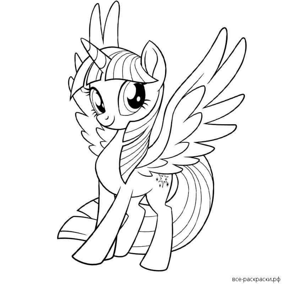 Radiant pony life coloring page
