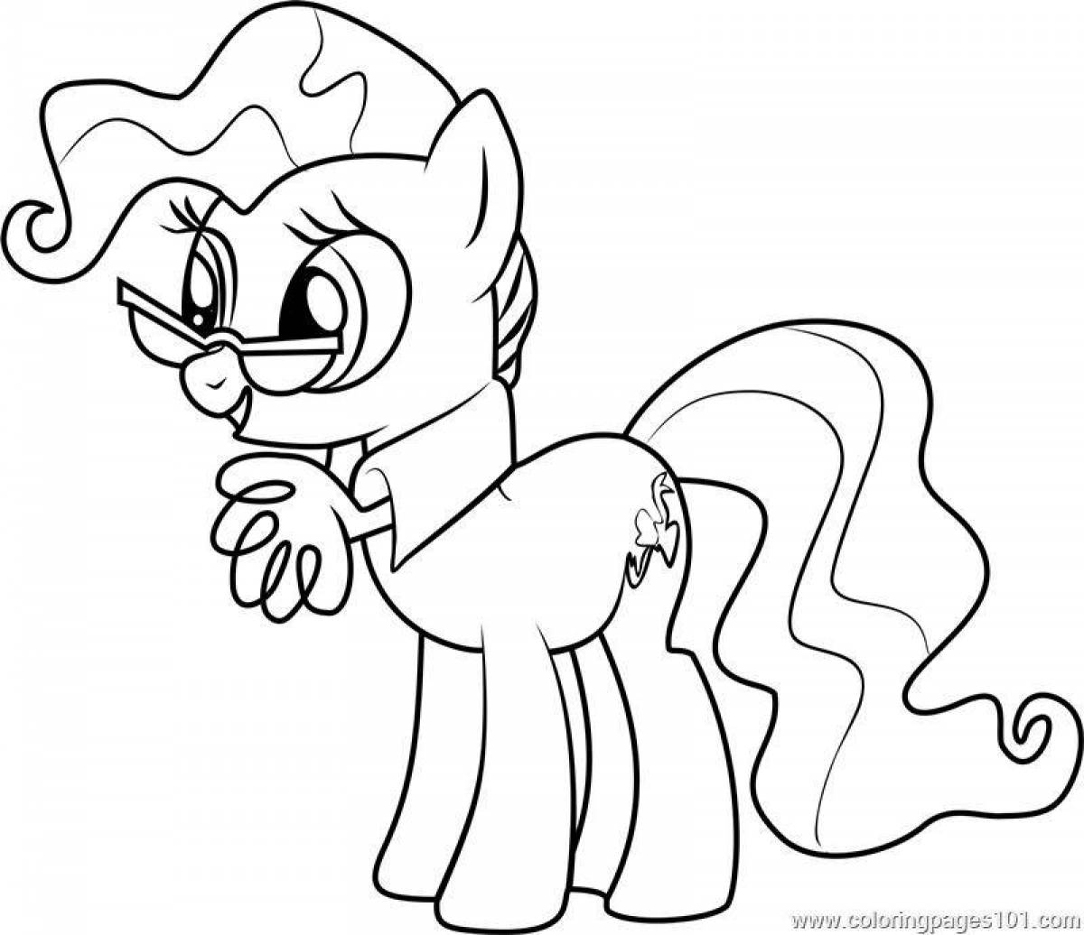 Coloring page glowing pony life