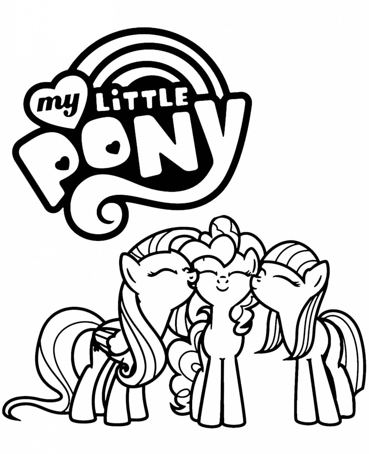 Значки my little Pony раскраска