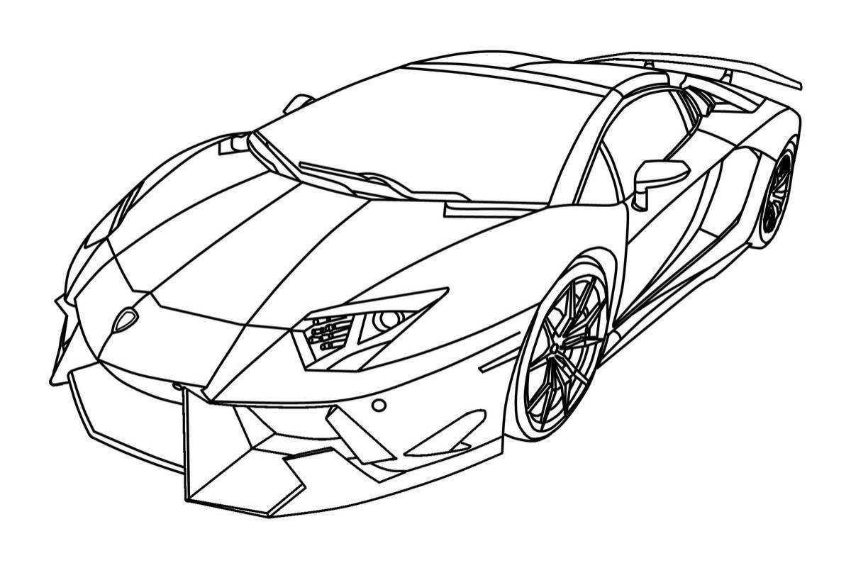Bright cool cars coloring book