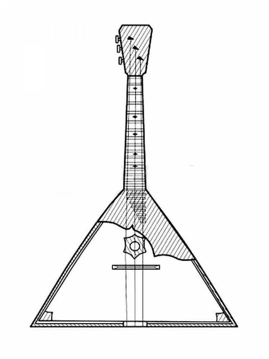 Балалайка рисунок карандашом для детей