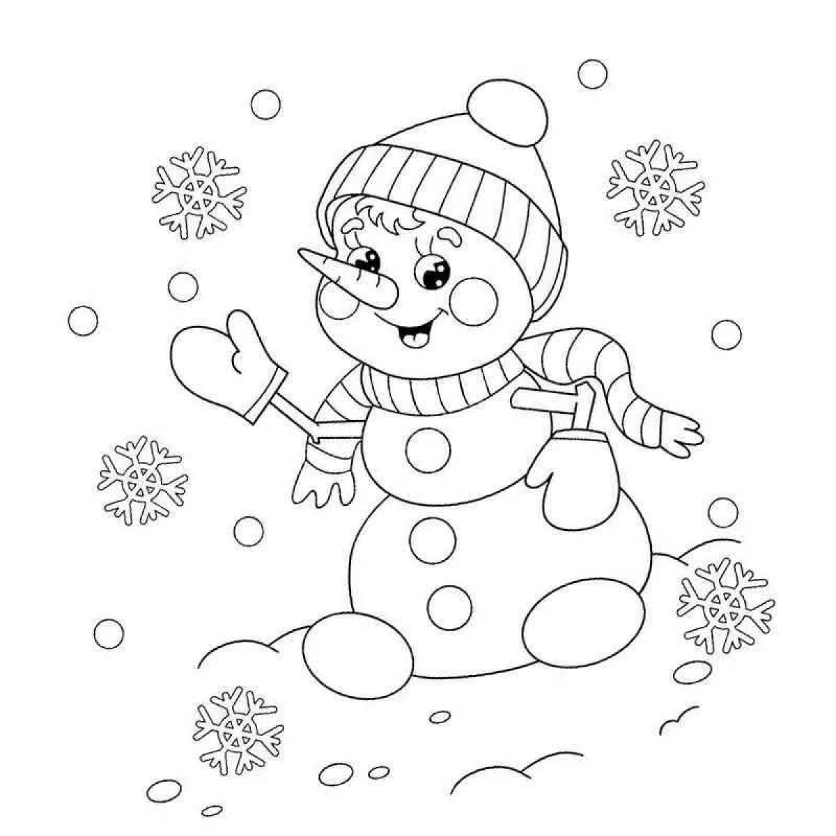 Раскраски Снеговика для детей 4 5 лет (20 шт.) - скачать или распечатать бесплат