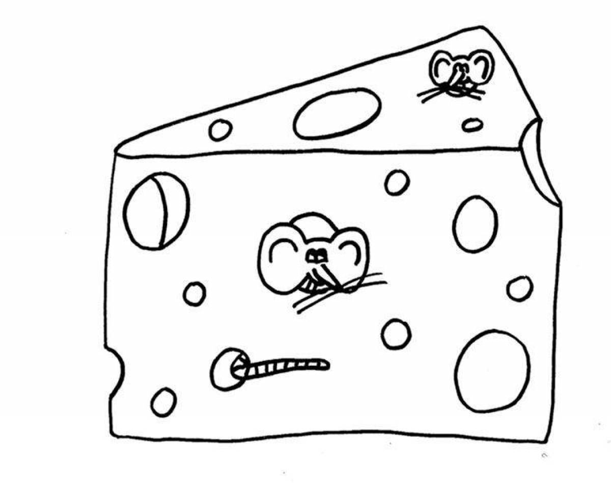 Сыр раскраска для детей