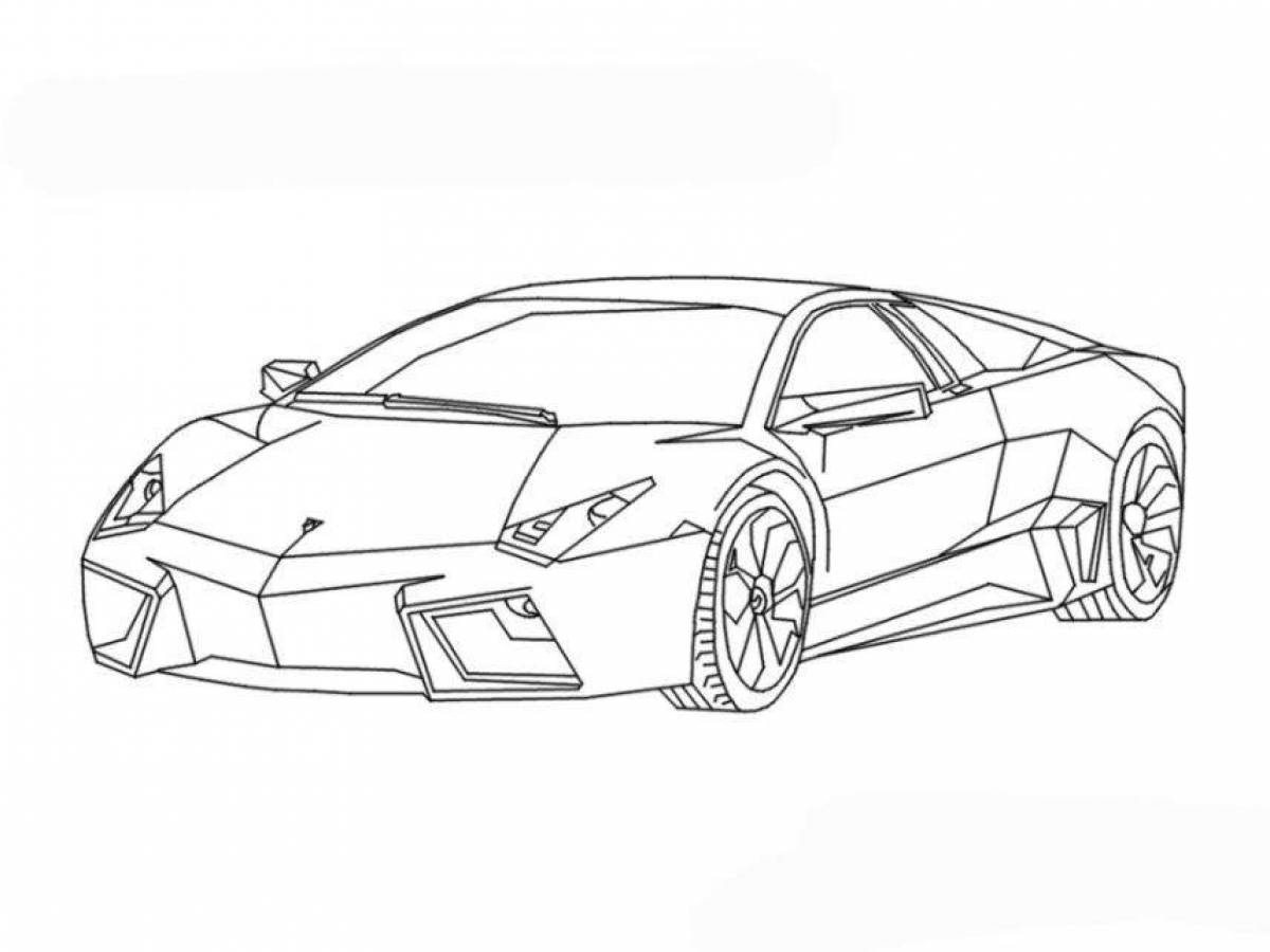 Нарисовать машину lamborghini