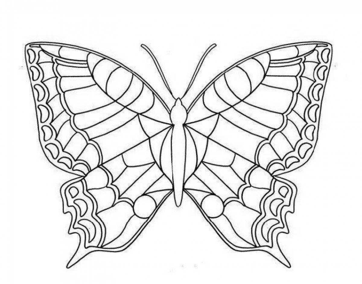 Бабочка Махаон раскраска