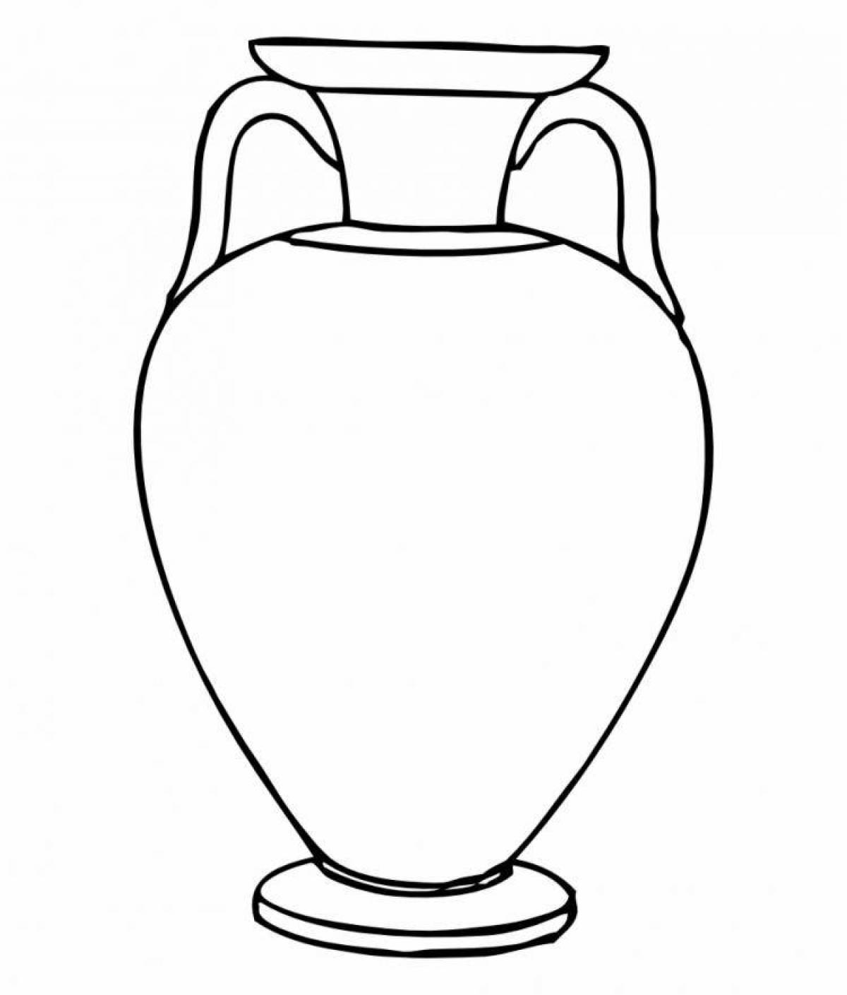 Амфора ваза древней Греции контур
