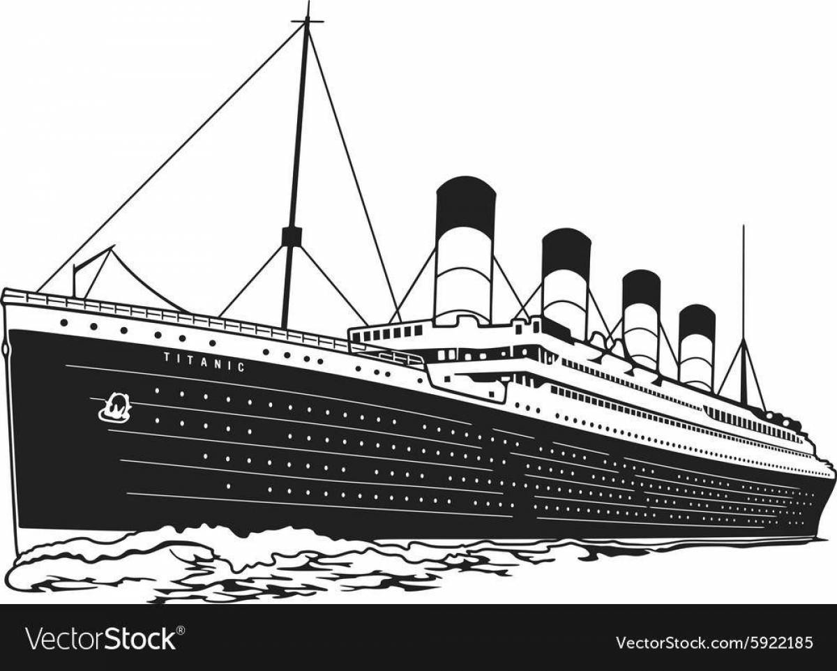 Раскраска Титаник Британик и Олимпик
