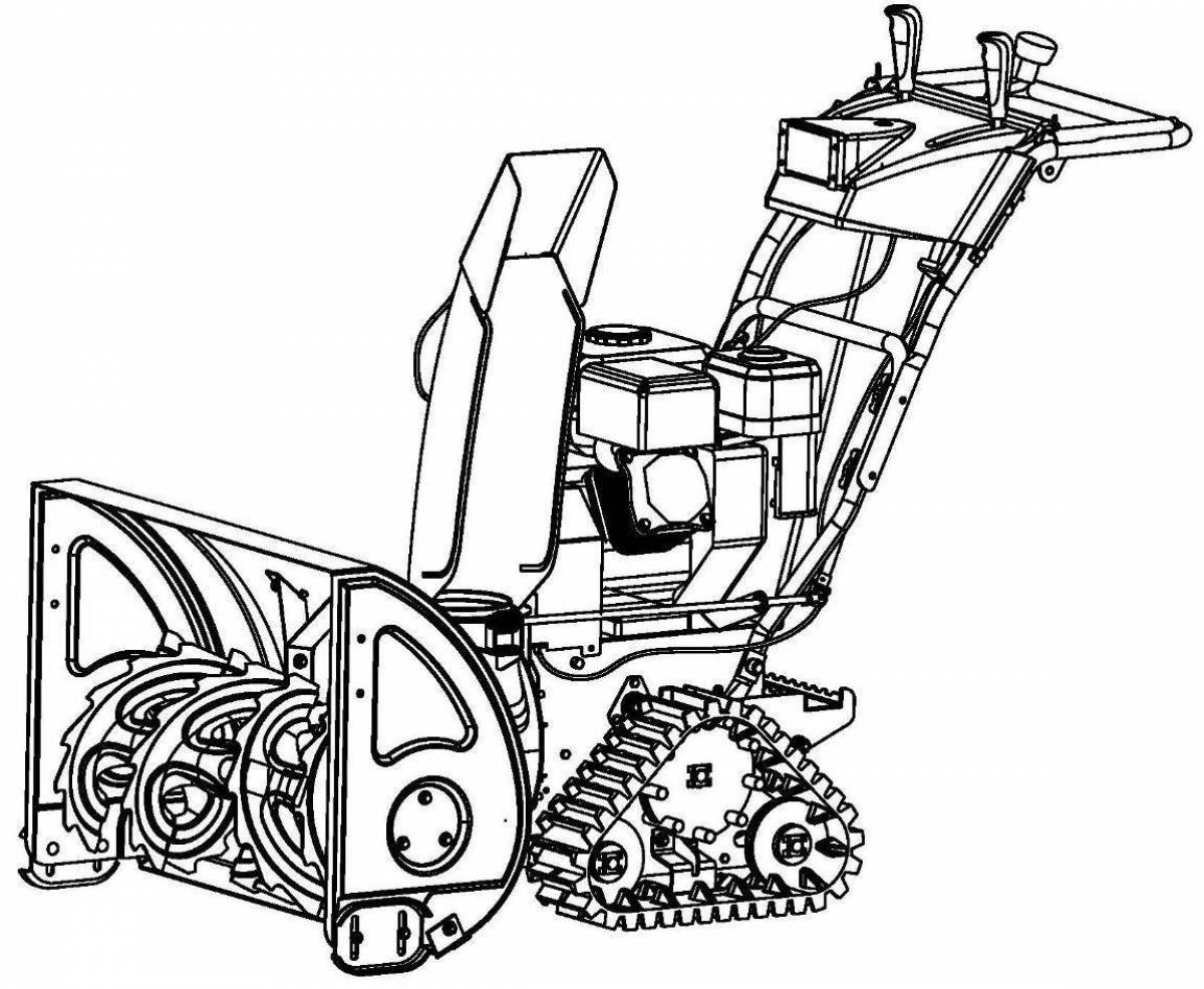 Как рисовать снегоуборочную машину