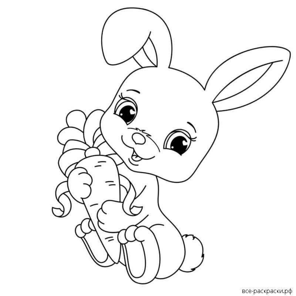 Cute cute bunny coloring book