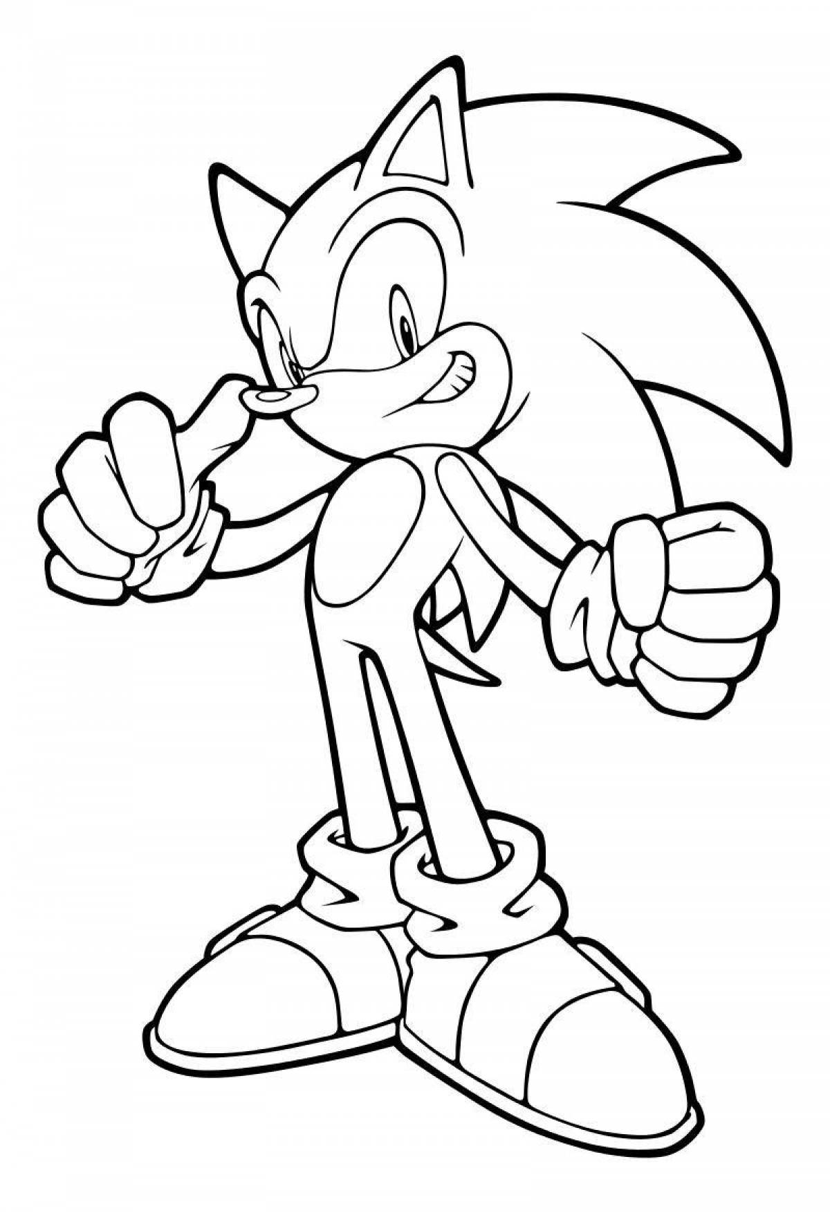 Funny coloring sonic pictures