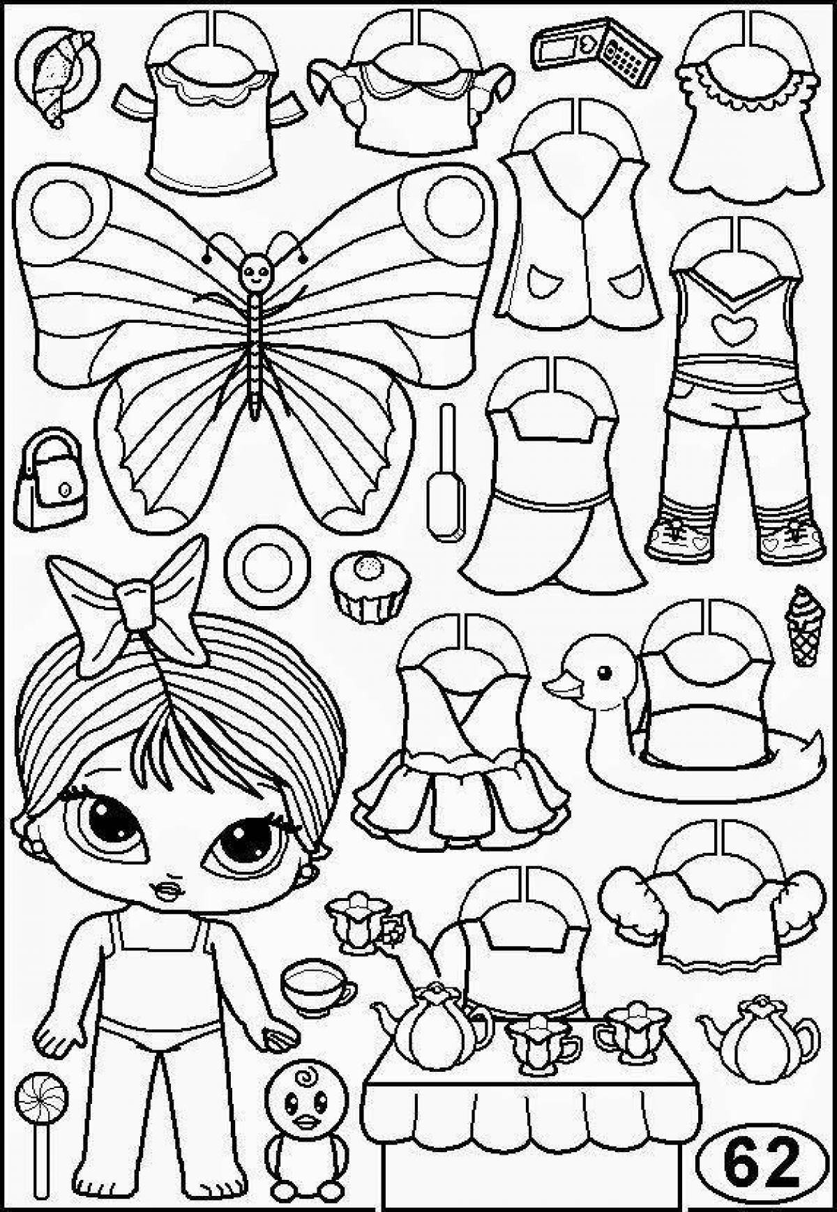 Awesome lol coloring book with clothes