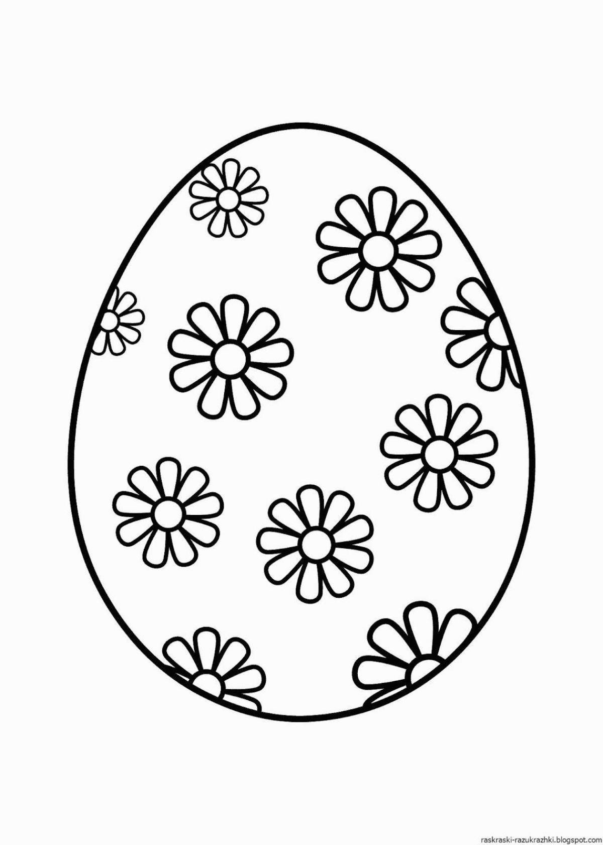 Радостная раскраска яйца для детей