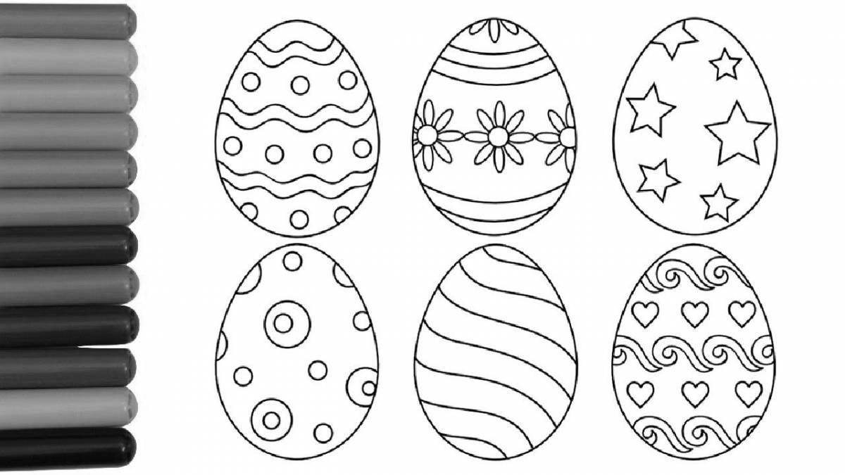 Adorable egg coloring for kids