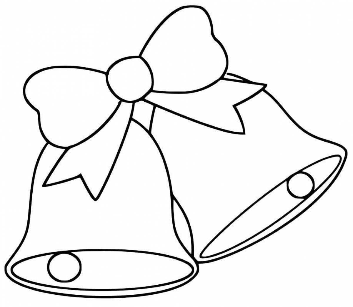 Fun coloring book bell for kids
