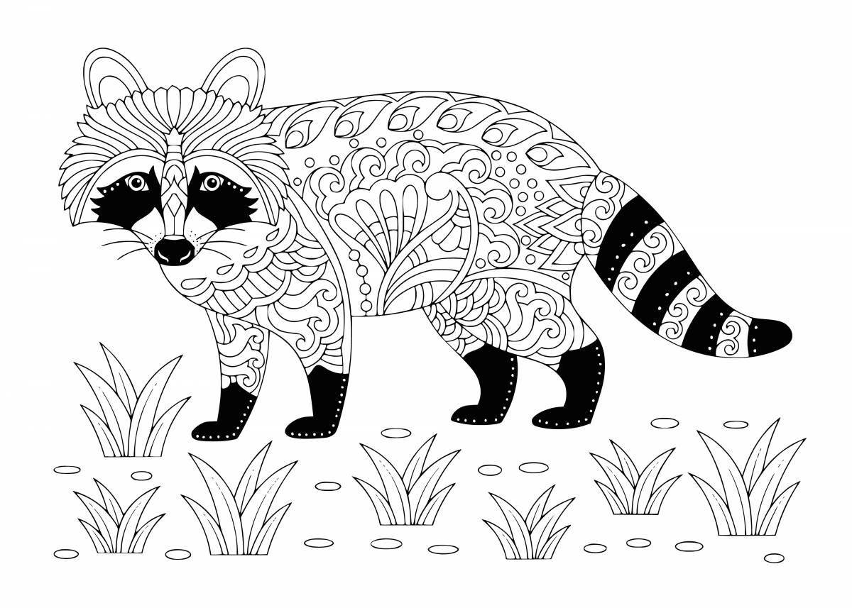 Creative raccoon coloring for kids