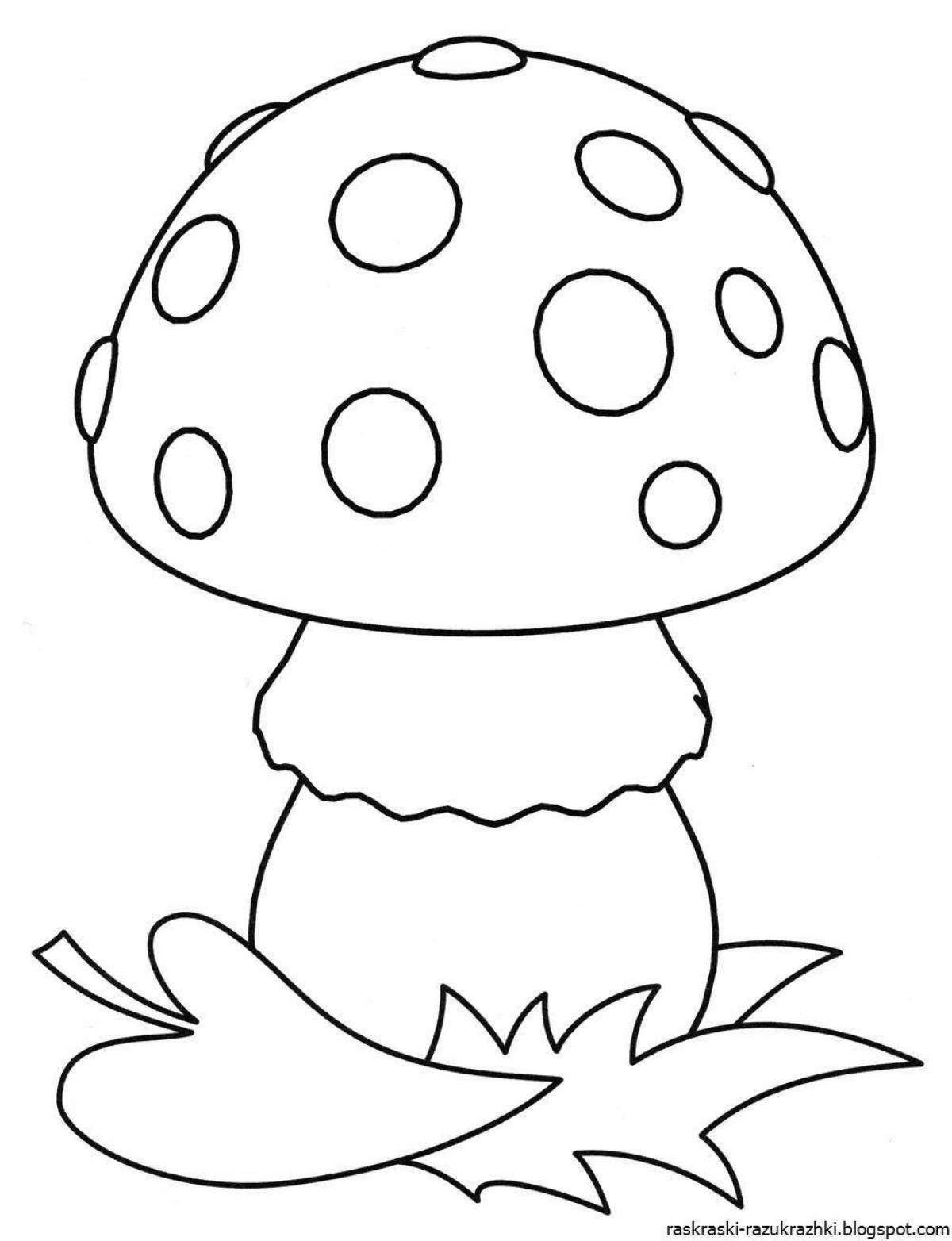 Fancy fly agaric coloring pages for kids