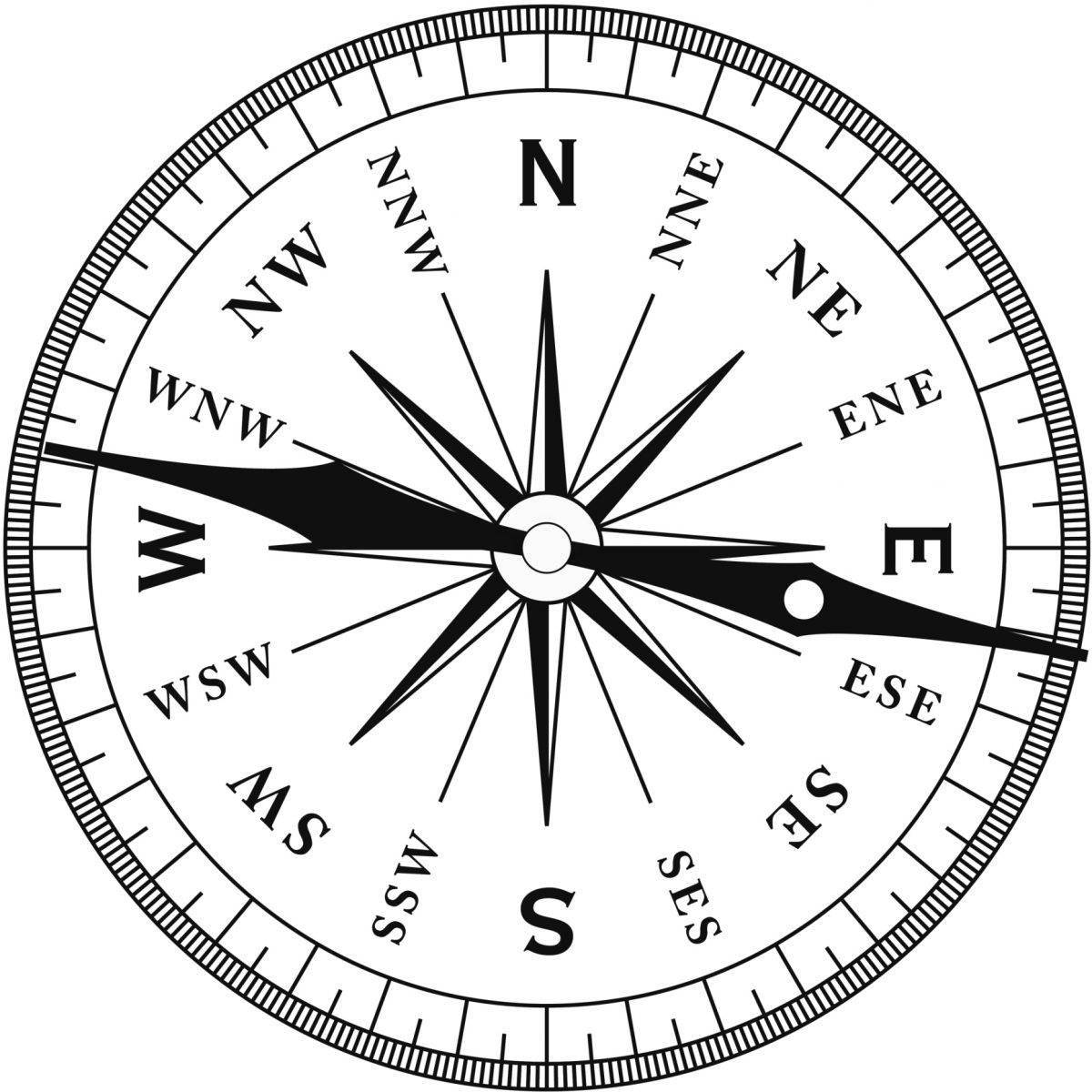 Bold compass coloring page