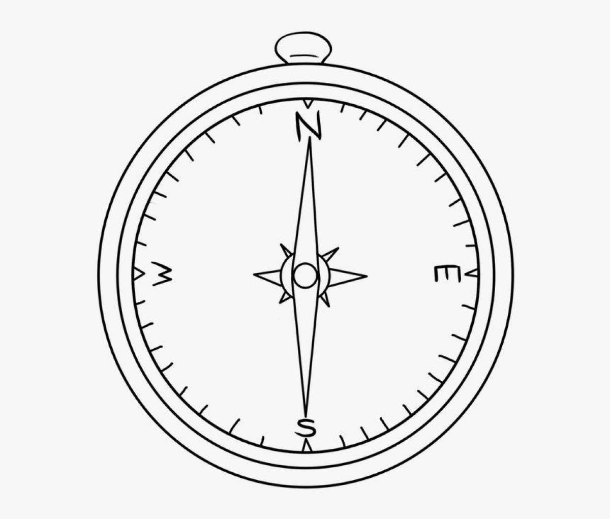 Silent compass coloring page