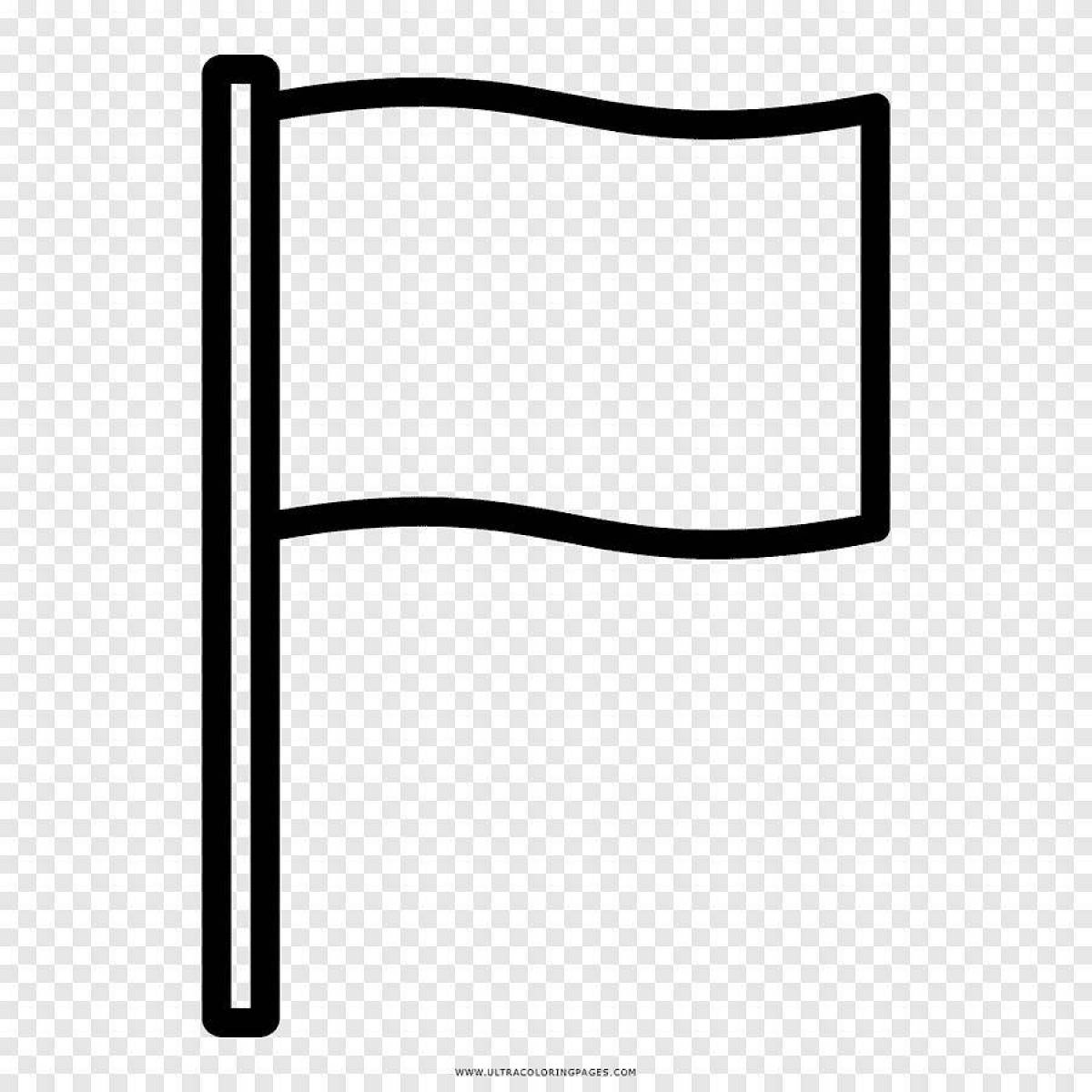 Colorful flag coloring page