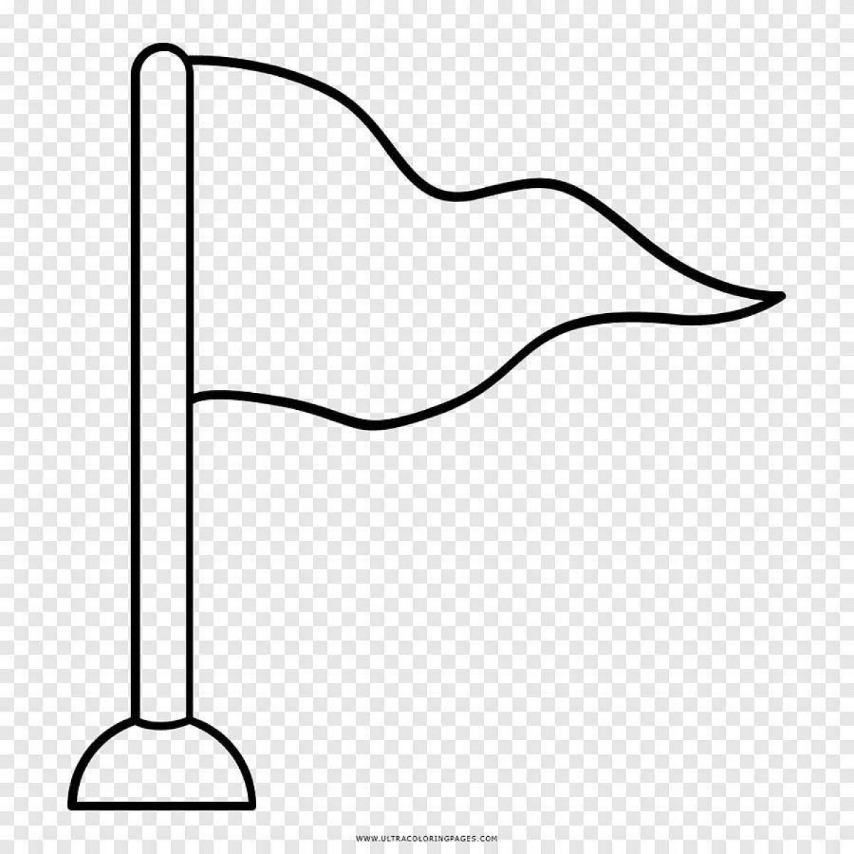Fun flag coloring page