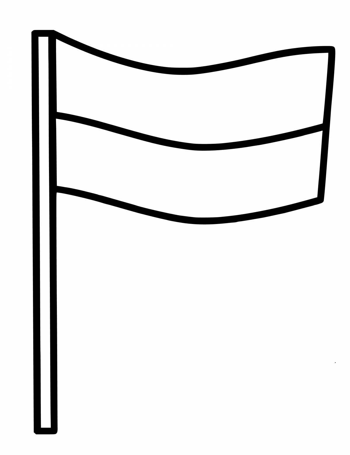 Tempting flag coloring page