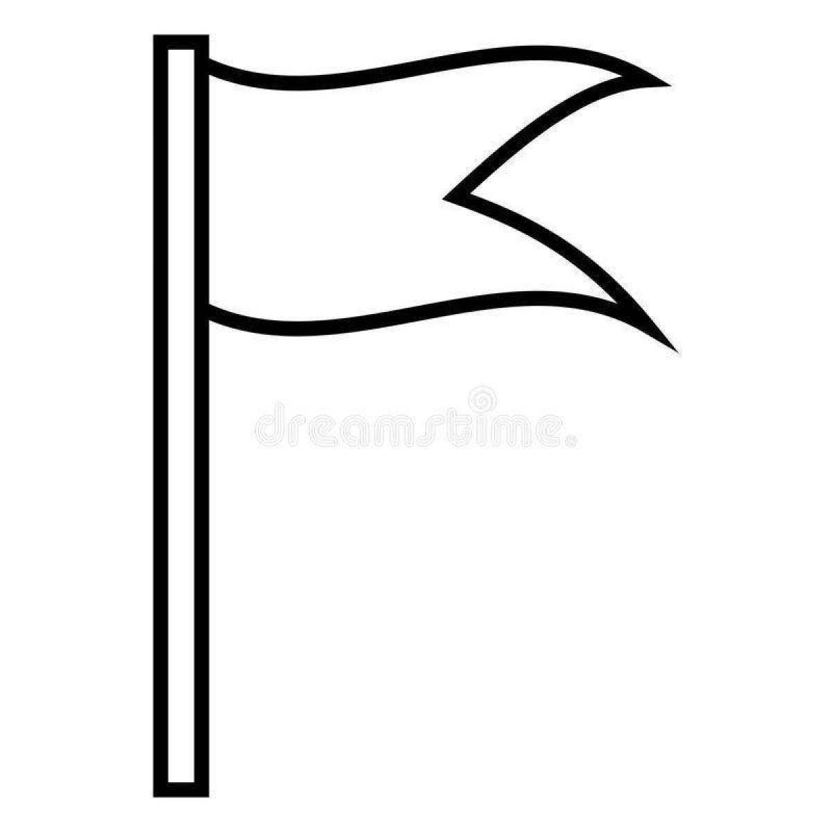 Amazing flag coloring page