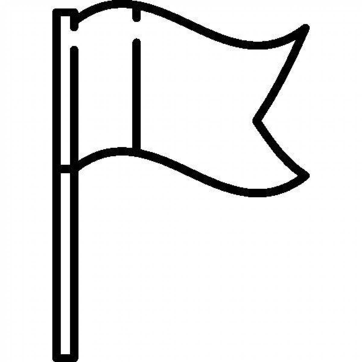 Bold flag coloring page