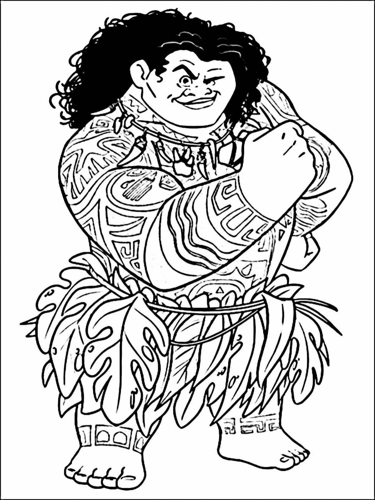 Glowing Muana coloring page