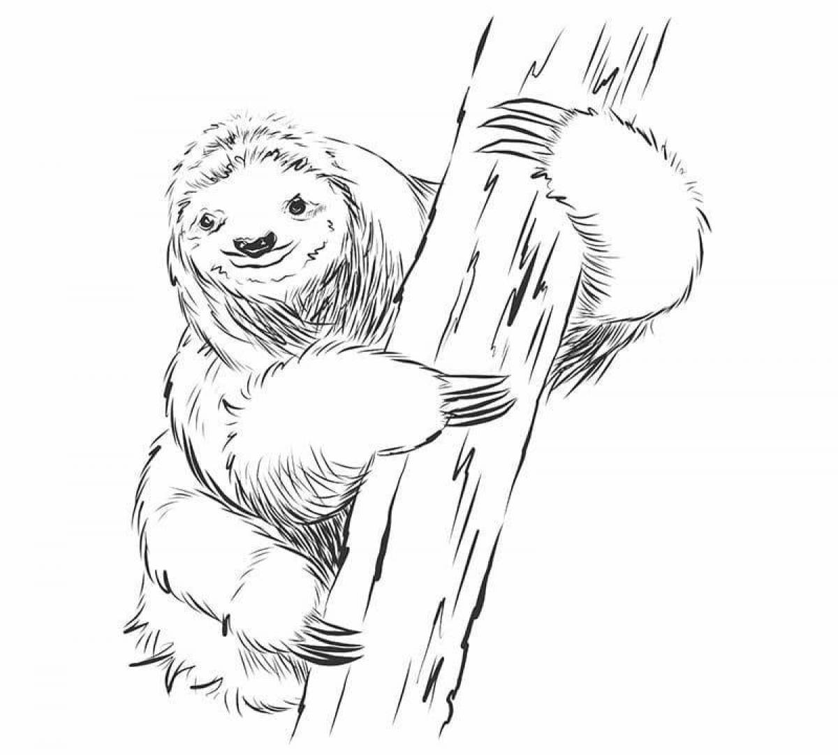 Sloth bubble coloring