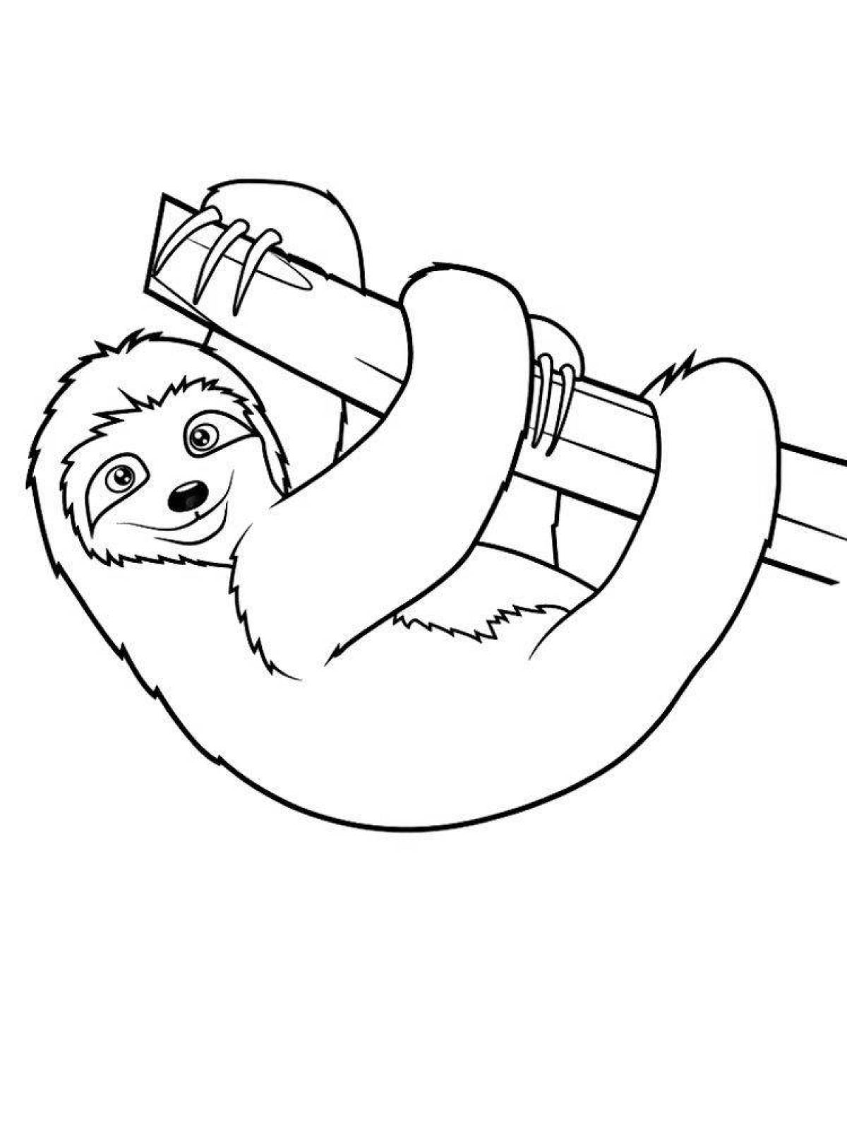 Dazzling sloth coloring book