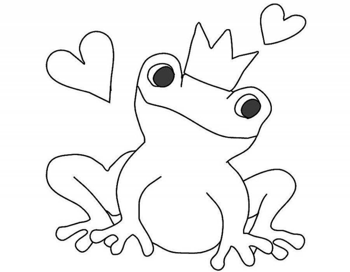 Charming frog coloring book