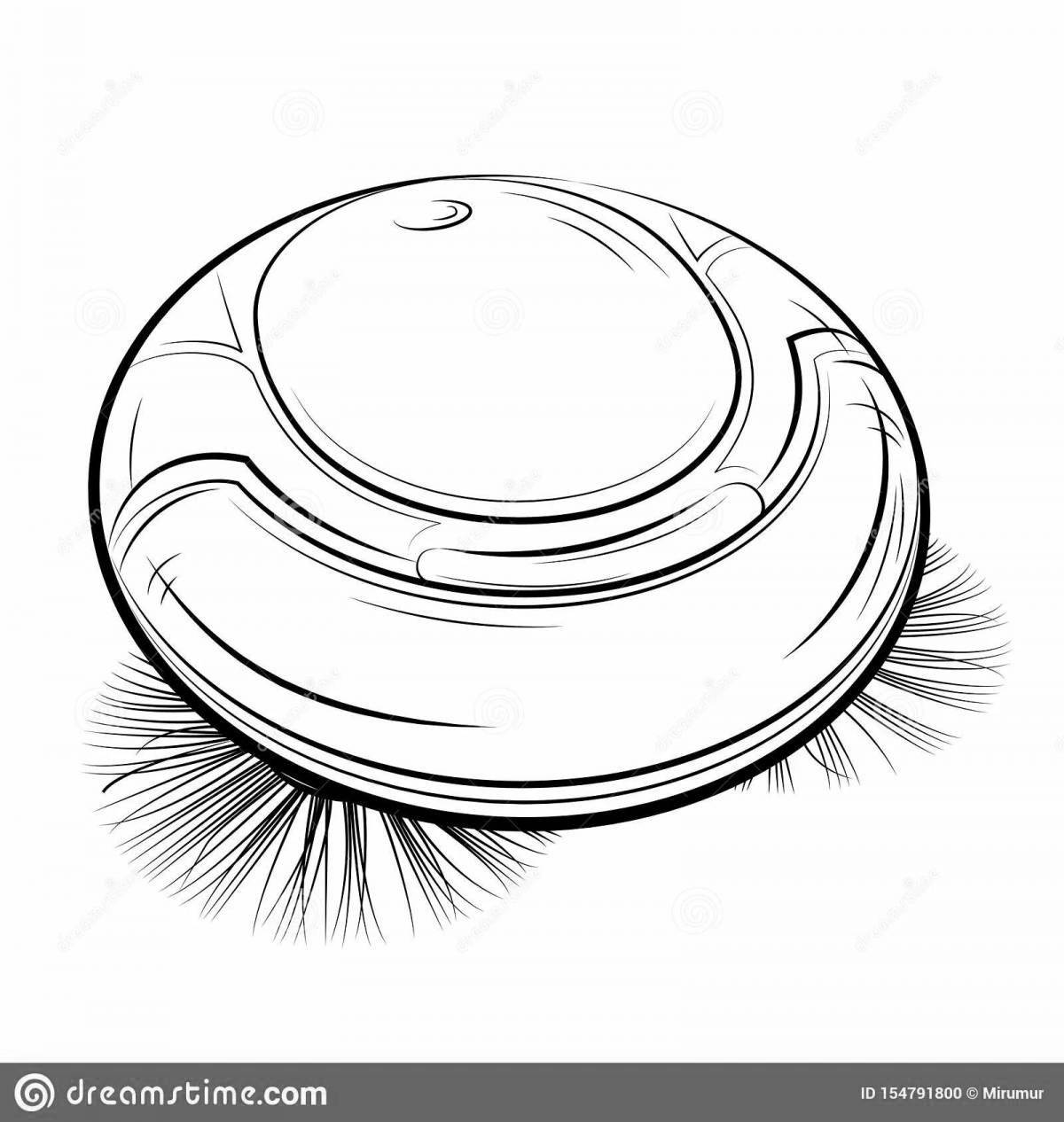 Colourful robot vacuum cleaner coloring page