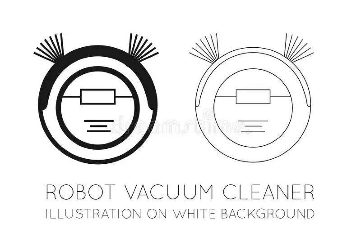 Coloring robot vacuum cleaner sweet