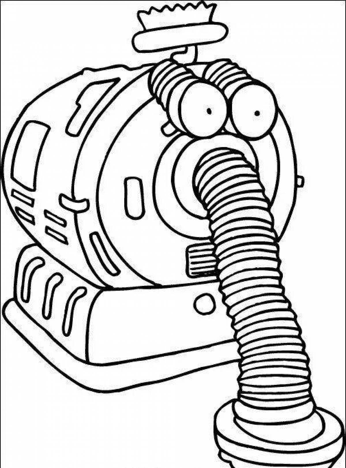 Intriguing robot vacuum cleaner coloring book