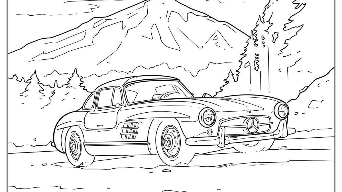 Mercedes car coloring page