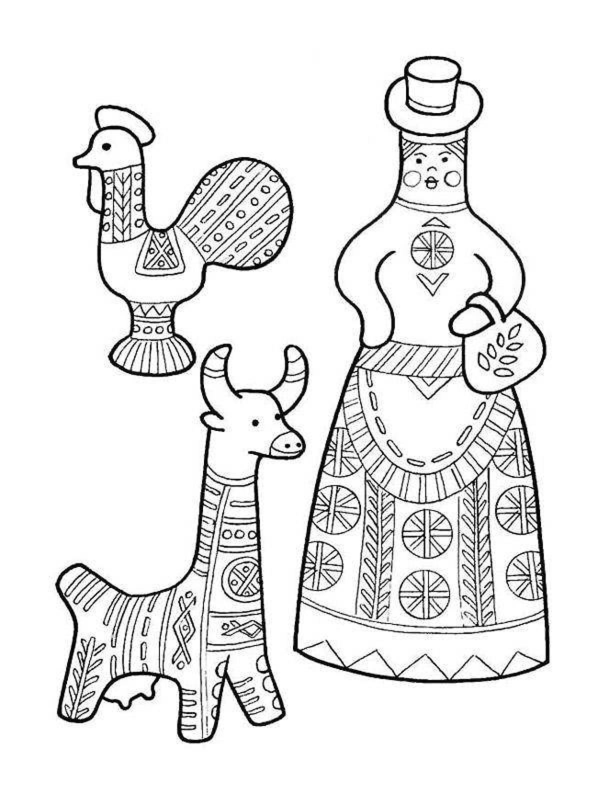 Charming crafts coloring book