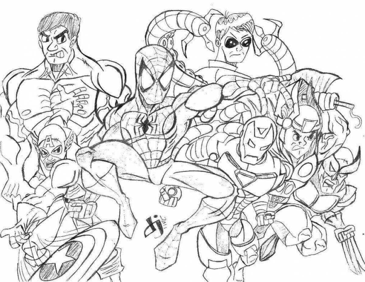 Marvel superheroes rampant coloring book