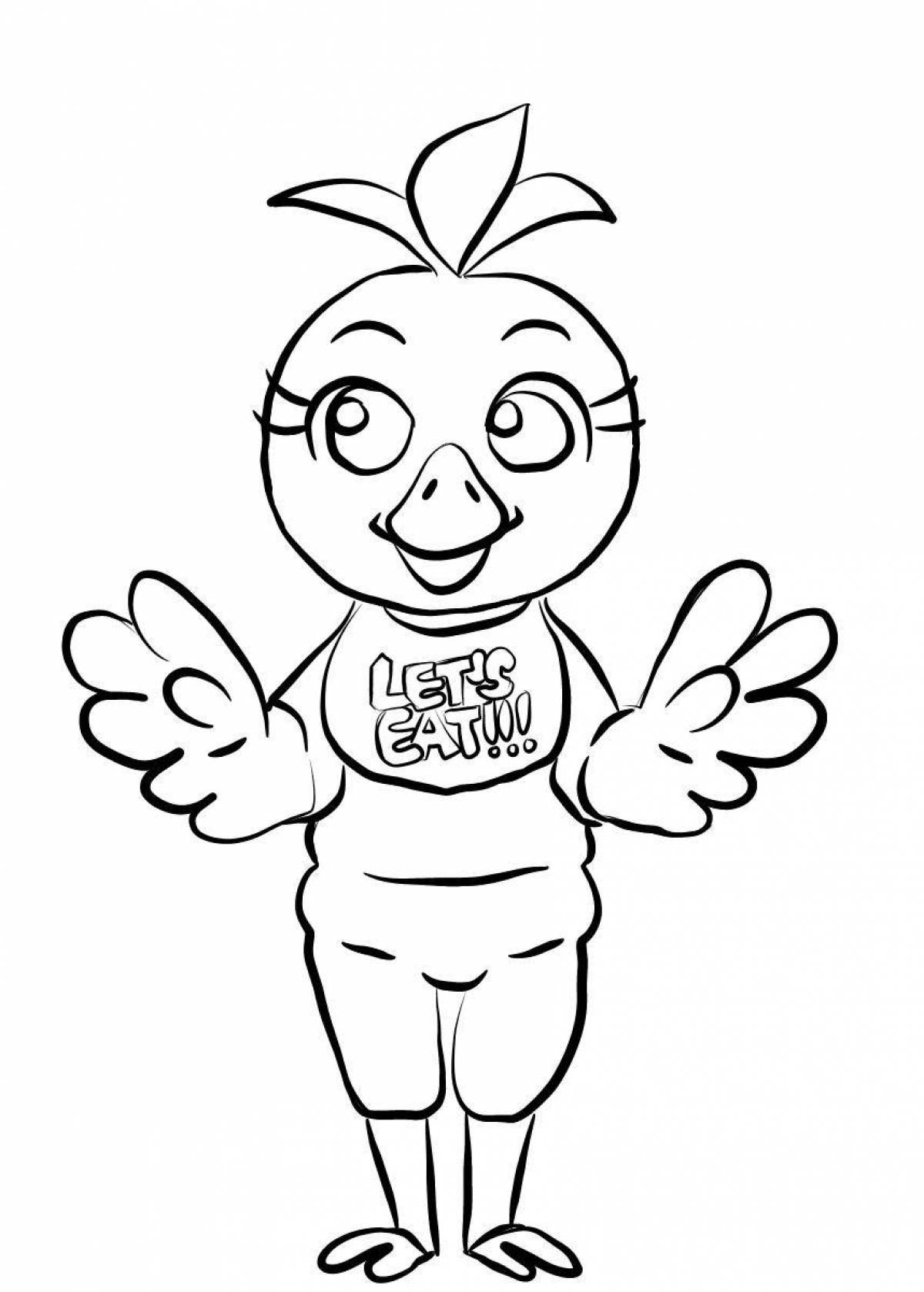 Chica's awesome animatronic coloring book