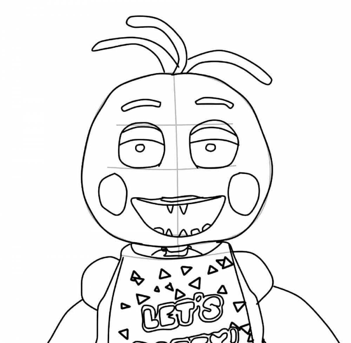 Chica's wonderful animatronic coloring book