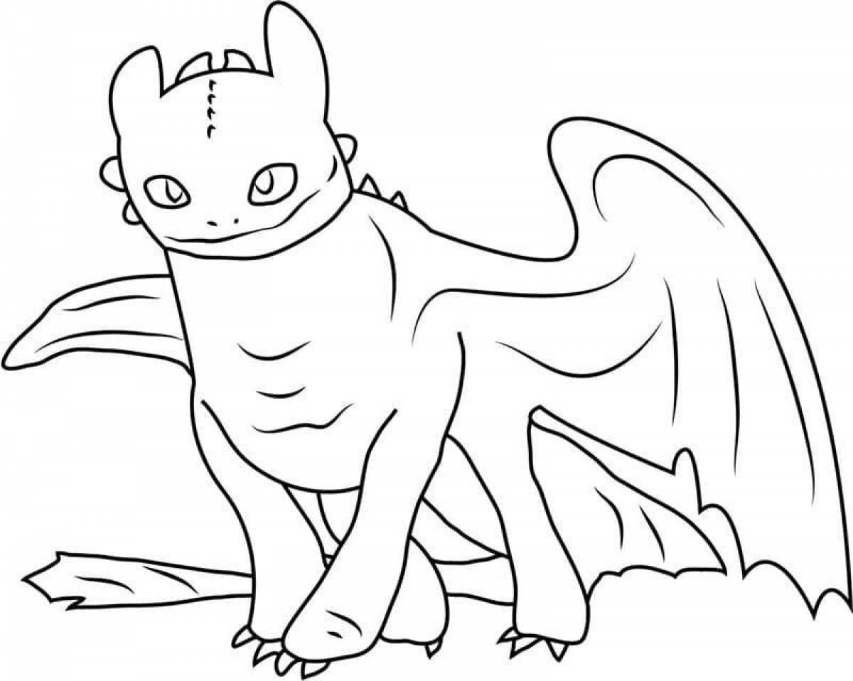 Awesome night fury coloring page